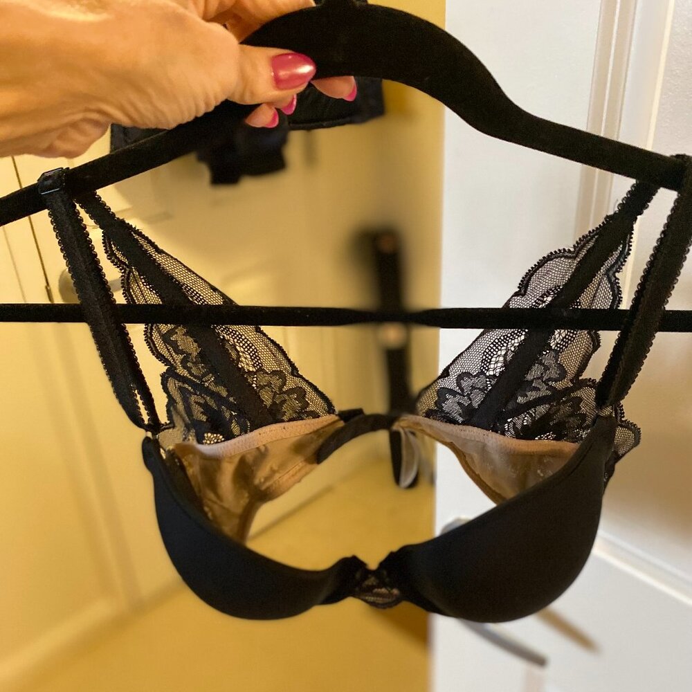 Wacoal black/nude lace bra
